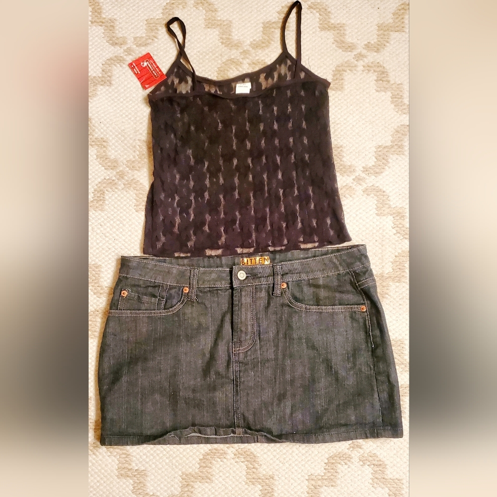 Classic Dark Denim Jean Skirt